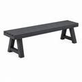 Banc de jardin 160 cm en bois noir à lattes style contemporain